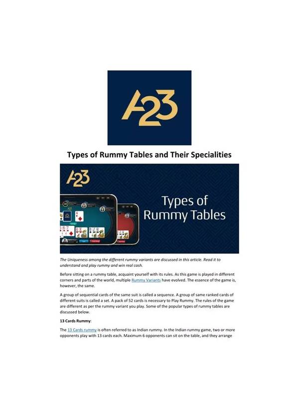 How to Compare Rummy Tables by Information Density