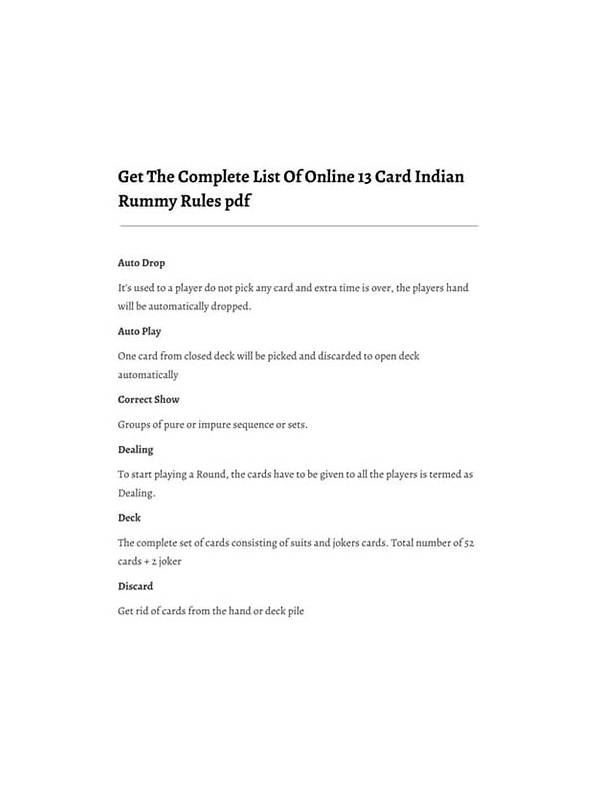 Indian Rummy Guide: Protect Information While Sorting Cards