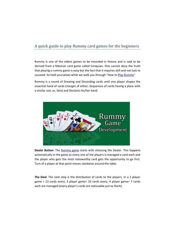 Rummy FAQ: How Should Beginners Use Statistics?