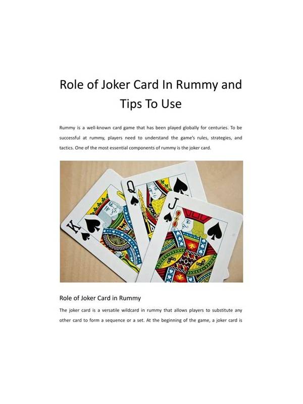 Rummy Tips: Give Every Unsorted Card a Temporary Role