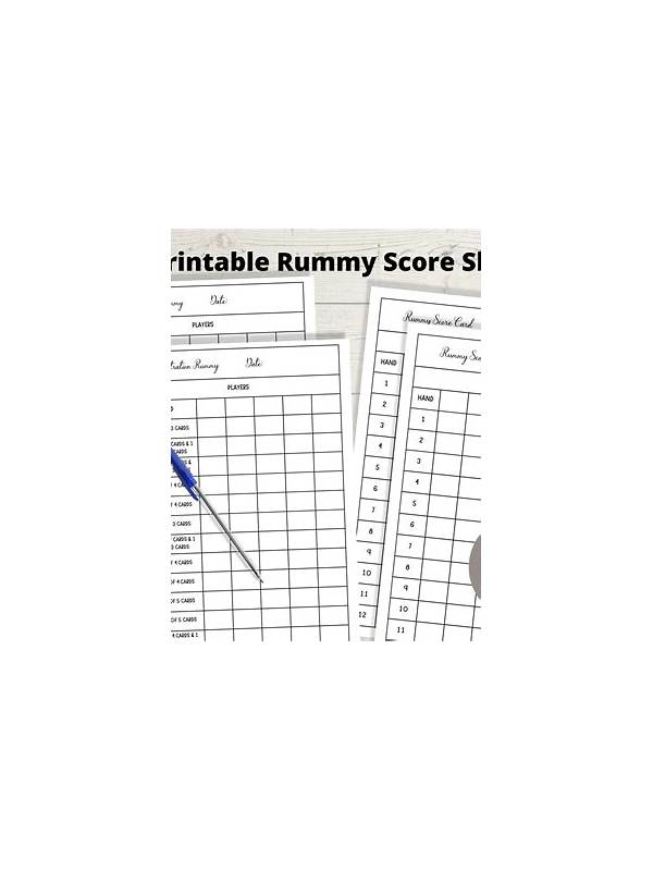 Rummy Tips: Use a Score Sheet That Explains the Round